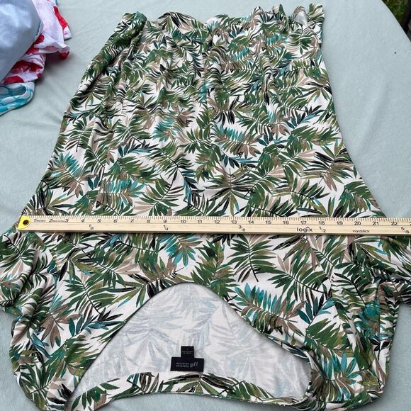 J.Jill wearables size L tropical leaf print tunic top. - Picture 4 of 10